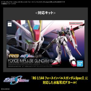 Gundam Decal No. 145 for RG 1/144 Force Impulse Gundam Spec II